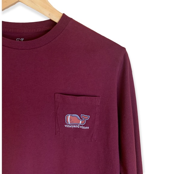 Vineyard Vines Boys' Football Whale Long-Sleeve Pocket Tee - Picture 3 of 8